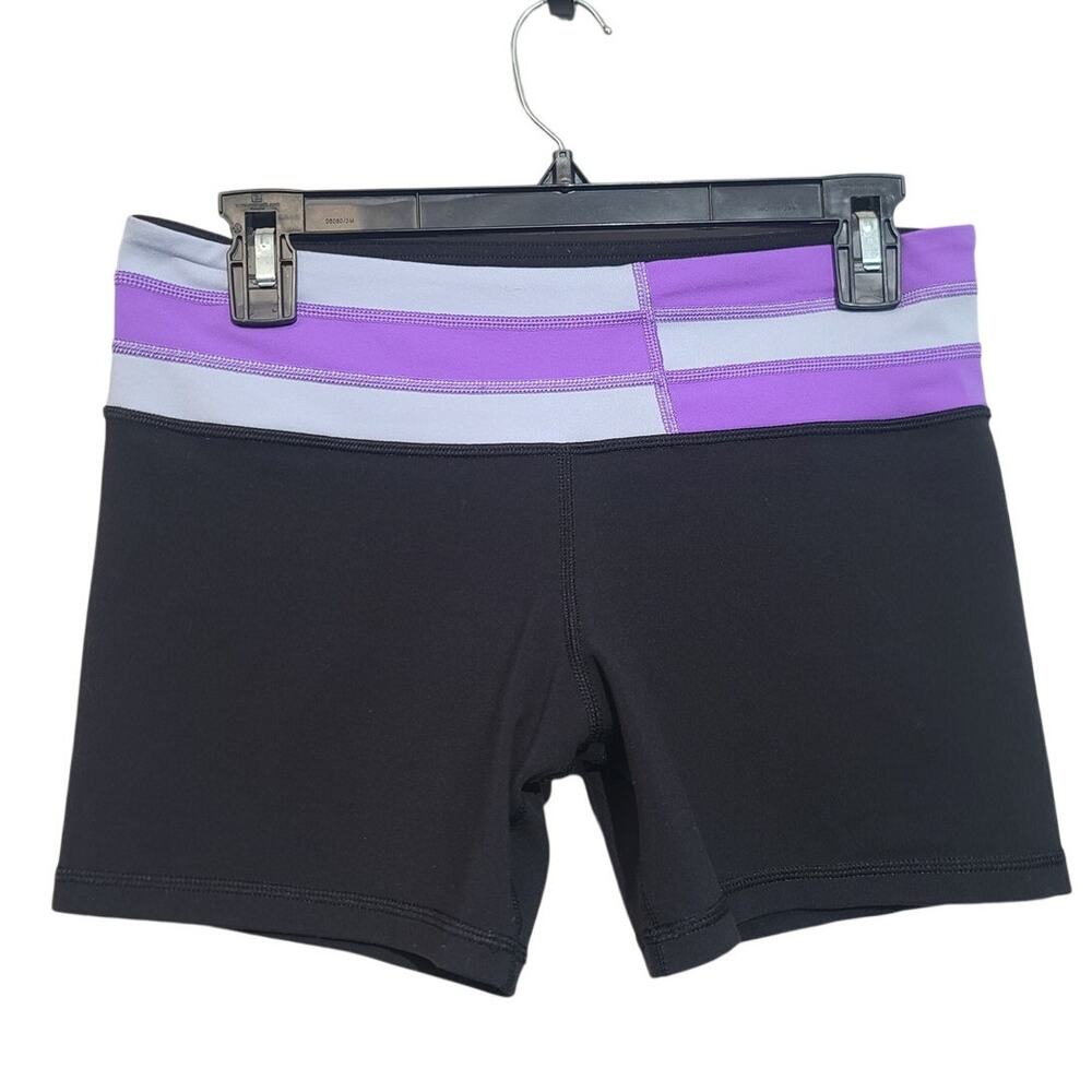 Lululemon Reverse Groove Shorts Black Quilt Summer 8 GUC Reversible